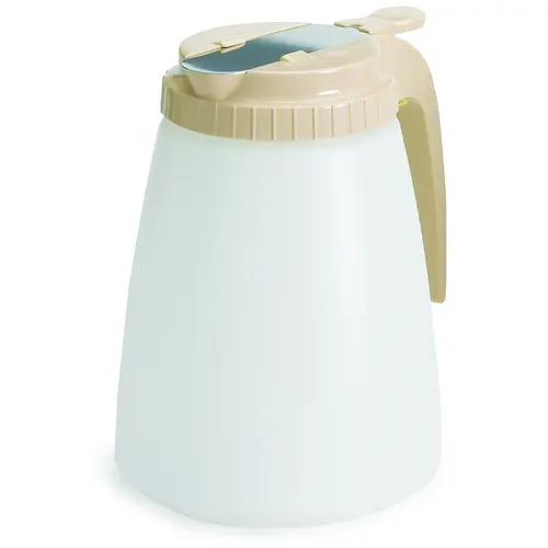 Tablecraft 48 Ounce Almond Top Polyethylene Dispenser, 6 Each