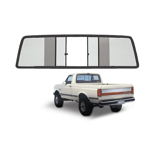 Duo-Vent Four Panel Slider with Light Gray Glass for 1967-1972 Ford