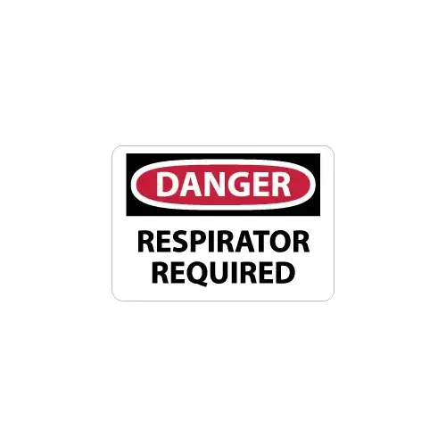 Accuform D464PB Sign: Rectangle, "Danger - Respirator Required"