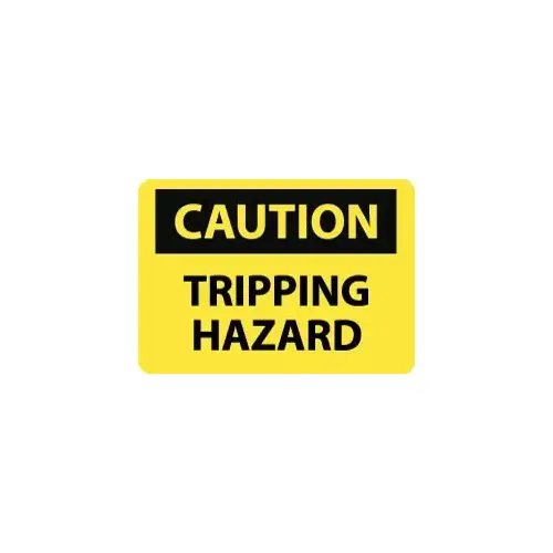 Accuform C404PB Accident Prevention Sign: Rectangle, "Caution, Tripping Hazard"