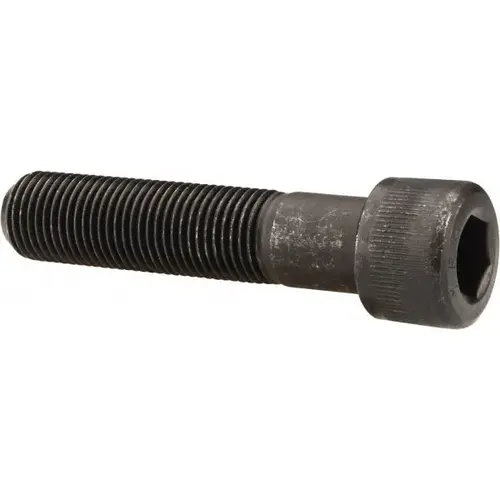 Socket Cap Screw: 1-1/8 - 7, 4-1/2" Length Under Head, Socket Cap Head, Hex Socket Drive, Alloy Steel, Black Oxide Finish