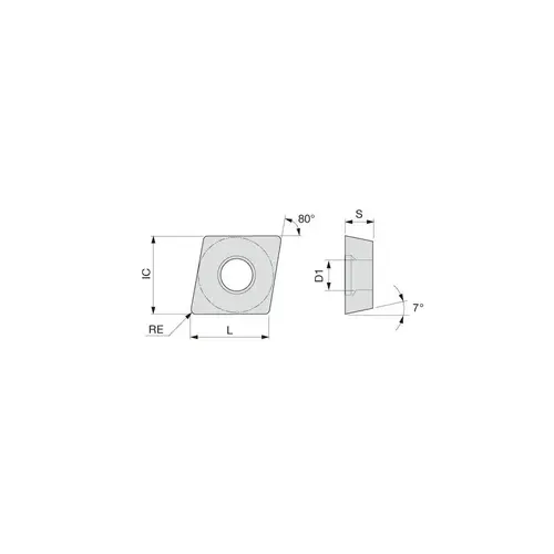 Tungaloy 6818332-XCP10 Turning Insert: CCMT 32.51PM AH120, Solid Carbide - pack of 10