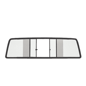 CRL TSW935B Duo-Vent Four Panel Slider with Clear Glass for 1987-1996 Dodge D-50 Cab and Mitsubishi Standard and Macro Cabs
