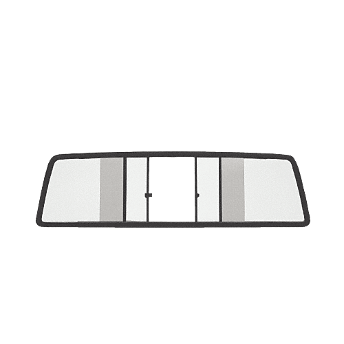 CRL TSW935B Duo-Vent Four Panel Slider with Clear Glass for 1987-1996 Dodge D-50 Cab and Mitsubishi Standard and Macro Cabs