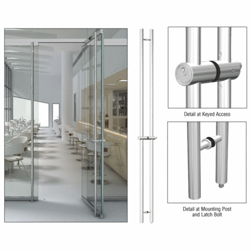 Polished Stainless 84" Locking Ladder Pull