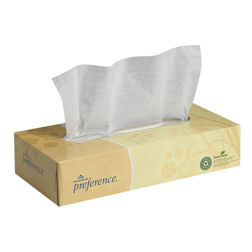 PREFERENCE 48100 Preference Facial Tissue Flat Box 30 Boxes of 100 Sheets White