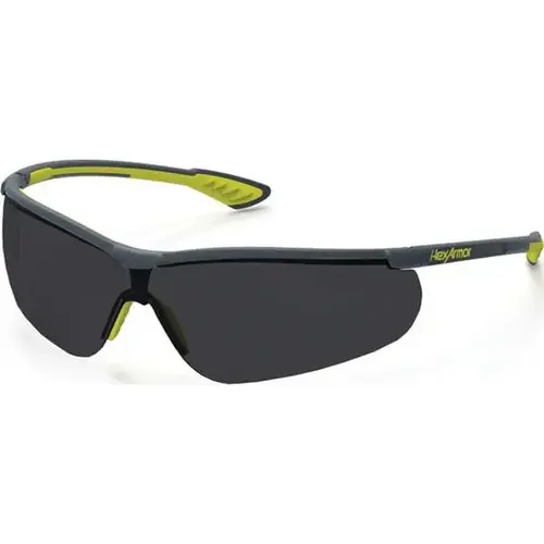 HexArmor 11-15008-08 Safety Glass: Anti-Fog & Scratch-Resistant, Polycarbonate, Frameless, UV Protection