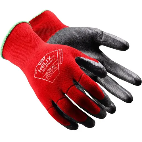 HexArmor 1033-XL (10) Cut & Puncture Resistant Gloves; Style: Knit ; Coating Material: Polyurethane ; Coating Coverage: Palm & Fingertips ; Glove Type: Cut, Puncture & Abrasion-Resistant ; ANSI/ISEA Cut Resistance Level: A1 ; Primary Material: Nylon