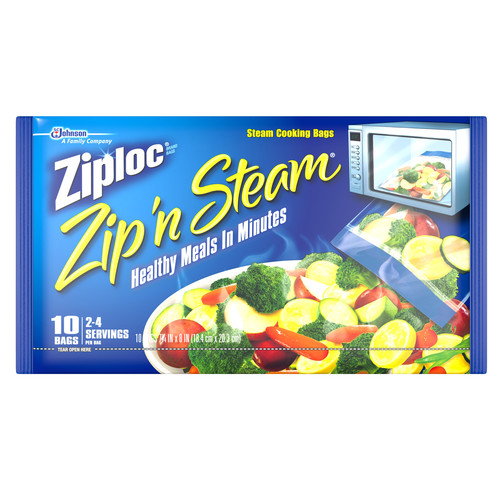 ZIPLOC 95689 Zplc Zip'n'Steam Mdm pouch 10ct/12 US