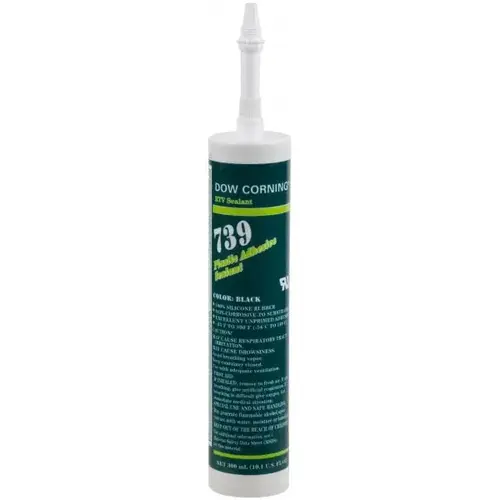 Dow Corning 99180649 Joint Sealant: 10.1 oz Cartridge, Black, RTV Silicone
