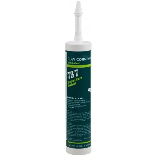 Dow Corning 99180483 Joint Sealant: 10.1 oz Cartridge, Clear, RTV Silicone