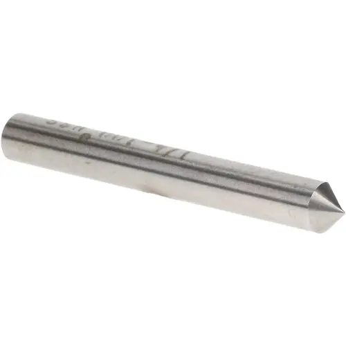 Countersink: 100 deg Included Angle, 1 Flute, High-Speed Steel, Right Hand Bright/Uncoated