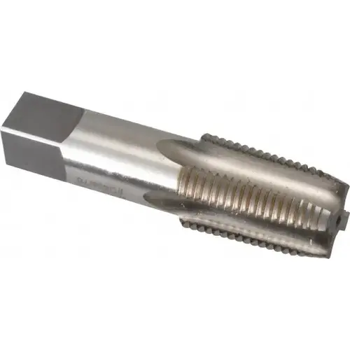 Reiff & Nestor 46473 Standard Pipe Tap: 1/2-14, NPTF, Regular, 4 Flutes, High Speed Steel, Bright/Uncoated