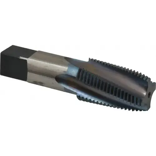 Reiff & Nestor 99591 1/2-14 NPT, 15 degree Helix, 4 Flutes, Blue Diamond Finish, High Speed Steel, Spiral Flute Pipe Tap