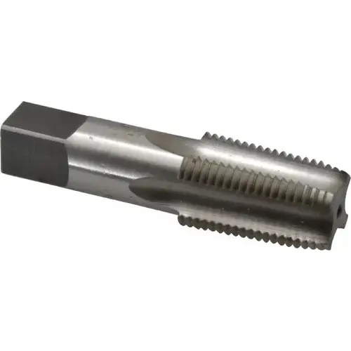 Reiff & Nestor 46222 Standard Pipe Tap: 1/2-14, NPTF, Regular, 4 Flutes, High Speed Steel, Bright Finish