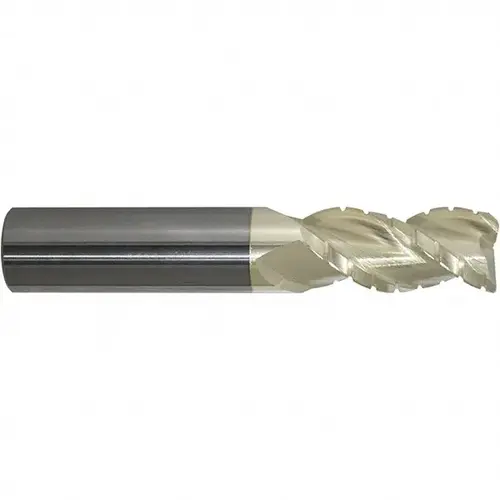 ProMax 119-02016 Roughing & Finishing End Mill: 5/16" Dia, 3 Flutes, 0.02" Corner Radius, Corner Radius End, Solid Carbide ZrN