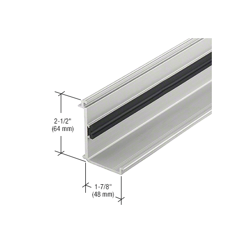 CRL-U.S. Aluminum CW95211 Perimeter Pressure Bar with Thermal Spacer, Clear Anodized Class 1 - 24'-2" Stock Length