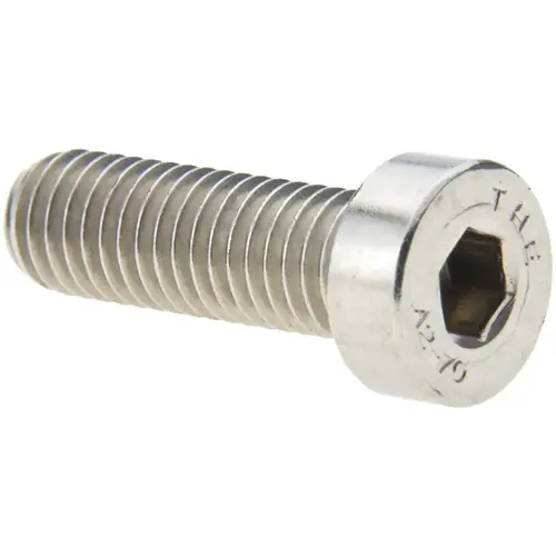 Low Head Socket Cap Screw: M8 x 1.25, 25 mm Length Under Head, Low Socket Cap Head, Hex Socket Drive, Stainless Steel, Uncoated