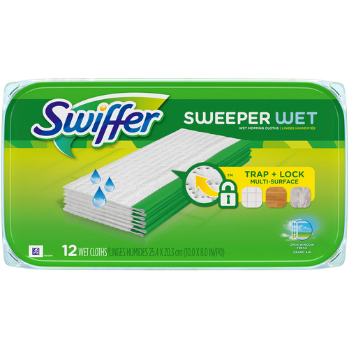 Swiffer Swiffer Sweeper Base Dispenser Wet Cloths, 12 Count