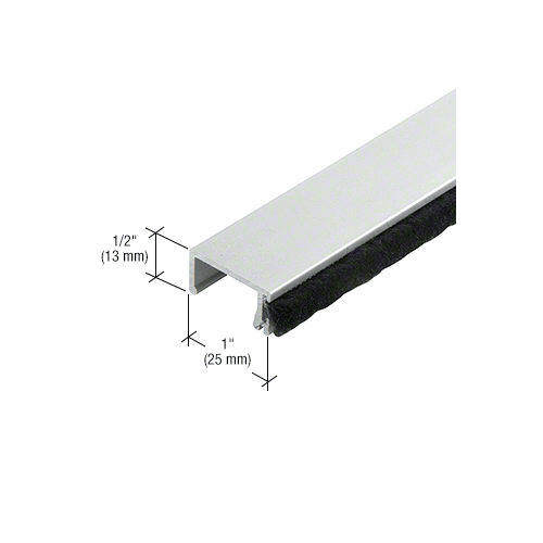 Class I Clear Anodized Applied Door Stop, 21'-2" Stock Length