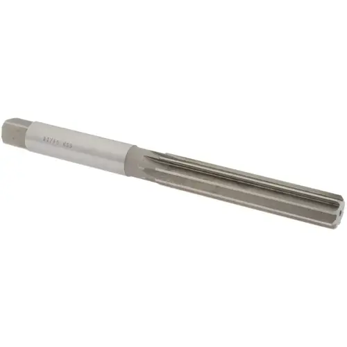 Hand Reamer: 11/16" Dia, 3-7/8" Flute Length, 8 Flutes, 7-3/4" OAL Bright/Uncoated