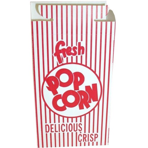 POPCORN BOX HOOK & EYE RECLOSABLE LID RANGER