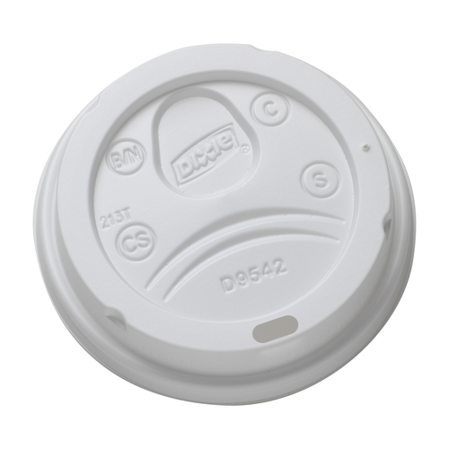 DIXIE 9542500DX Dixie White Wisesize Lid Dome Fits 10 And 16 Ounce Perfectouch Cup And 12 And 20 Ounce Hot Cup, 50 Count