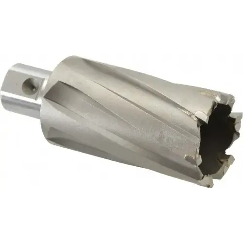 Nitto Kohki TK00571-0 Annular Cutter: 1-3/8" Dia, 2" Depth of Cut, Carbide Tipped Bright/Uncoated
