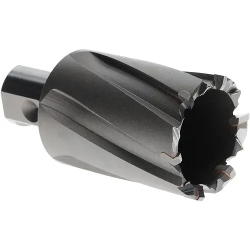 Nitto Kohki TK00526-0 Annular Cutter: 1-3/8" Dia, 1-3/8" Depth of Cut, Carbide Tipped Bright/Uncoated