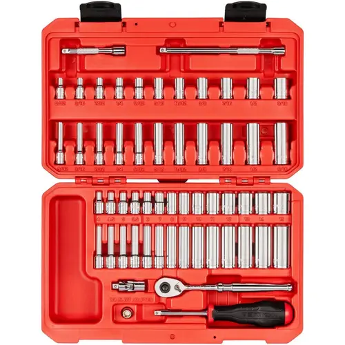 Tekton SKT05304 Ratchet & Socket Set Socket Set: 56 Pc, 5/32 to 9/16" Socket
