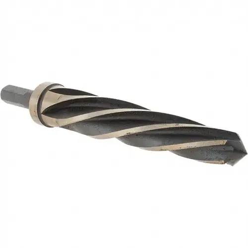Import 20897 Hand Reamer: 1" Dia, 4-3/4" Flute Length, 5 Flutes, 7-3/16" OAL Gold Oxide