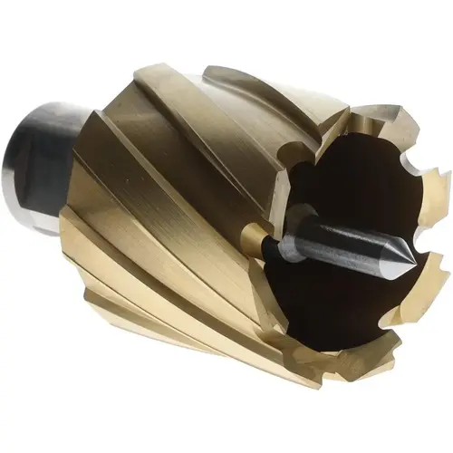 Hougen 12648 Annular Cutter: 1-1/2" Dia, 1" Depth of Cut, High Speed Steel Titanium Nitride