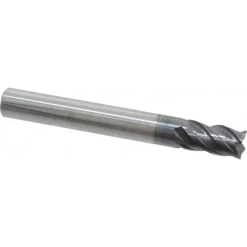 ProMax 155-01624 Square End Mill: 1/4 inch Dia, 3/8 inch LOC, 1/4 inch Shank Dia, 2 inch OAL, 4 Flutes, Solid Carbide