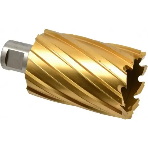 Hougen 12754 Annular Cutter: 1-11/16" Dia, 2" Depth of Cut, High Speed Steel TiN