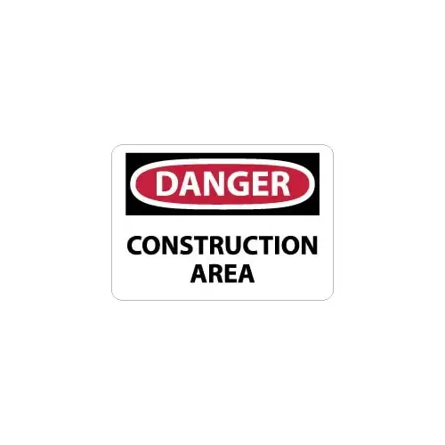 Accuform D132PB Sign: Rectangle, "Danger - Construction Area"