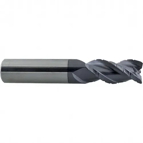ProMax 119-01014 Roughing & Finishing End Mill: 0.1563" Dia, 3 Flutes, 0.01" Corner Radius, Corner Radius End, Solid Carbide AlTiN