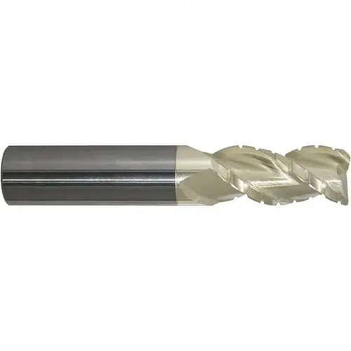 ProMax 119-01426 Roughing & Finishing End Mill: 0.2188" Dia, 3 Flutes, 0.02" Corner Radius, Corner Radius End, Solid Carbide ZrN