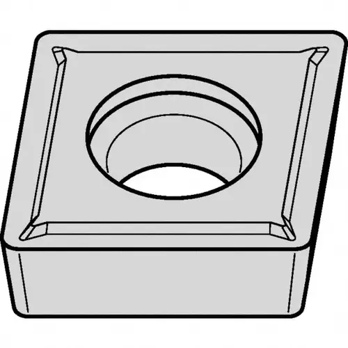 Turning Inserts; Relief Angle: 7.000 ; Insert Style: CCMT ; Corner Radius (mm): 0.40 ; Corner Radius (Inch): 1/64 ; Corner Radius (Decimal Inch): 0.0157 ; Included Angle: 80 AlTiN