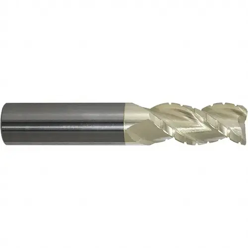 ProMax 119-01826 Roughing & Finishing End Mill: 0.2813" Dia, 3 Flutes, 0.02" Corner Radius, Corner Radius End, Solid Carbide ZrN