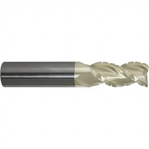 ProMax 119-04046 Roughing & Finishing End Mill: 5/8" Dia, 3 Flutes, 0.03" Corner Radius, Corner Radius End, Solid Carbide ZrN