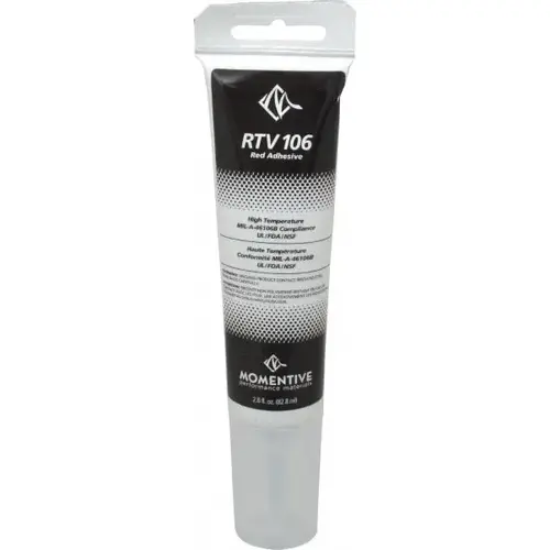 Momentive Performance Materials RTV106 3TG Joint Sealant: 2.8 oz Tube, Red, RTV Silicone