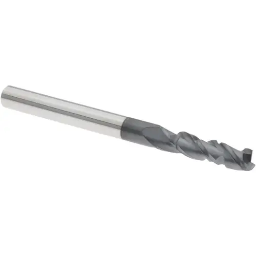 ProMax 117-00814 Roughing & Finishing End Mill: 1/8" Dia, 3 Flutes, 0.01" Corner Radius, Corner Radius End, Chipbreaker, Solid Carbide AlTiN