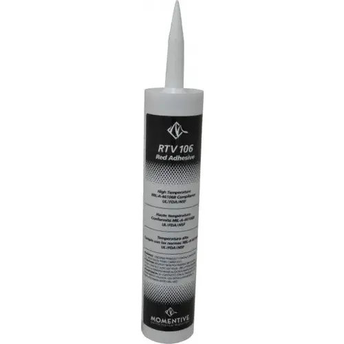 Momentive Performance Materials RTV106 12C Joint Sealant: 10 oz Cartridge, Red, RTV Silicone