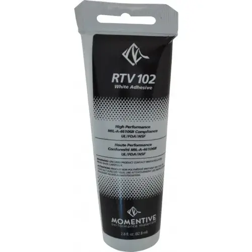 Momentive Performance Materials RTV102 3TG Joint Sealant: 2.8 oz Tube, White, RTV Silicone