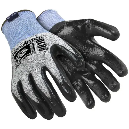 HexArmor 9010-L (9) Cut & Puncture-Resistant Gloves: Size L, ANSI Cut A8, ANSI Puncture 5, Nitrile, Polyethylene