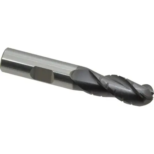 ProMax 122-03214 Ball End Mill: 0.5" Dia, 1.25" LOC, 3 Flute, Solid Carbide