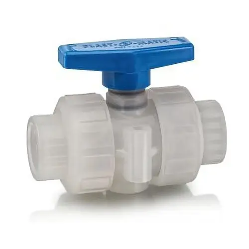 Plast-O-Mat MBV200VT-CP True Union Manual Ball Valve: 2" Pipe, Full Port