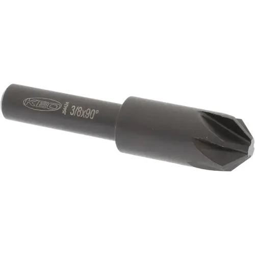 Keo 919-000-379 Countersink: 3/8" Head Dia, 90 degree Included Angle, 6 Flutes, High Speed Steel, Right Hand Cut