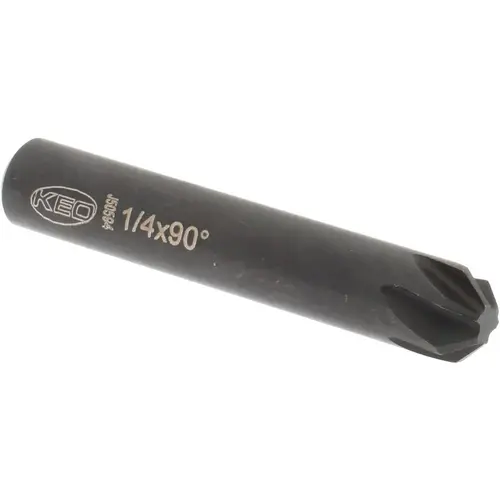 Keo 919-000-375 Countersink: 1/4" Head Dia, 90 degree Included Angle, 6 Flutes, High Speed Steel, Right Hand Cut