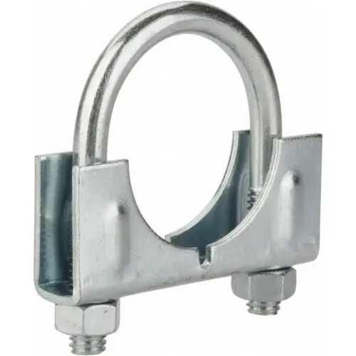 Round U-Bolt: Clamping Mount, 5/16-18 UNC, 1" Thread Length, for 1-1/2" Pipe, 1.67" Inside Width, Steel